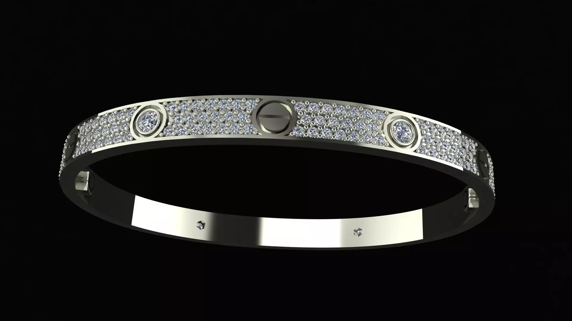 CARTIER LOVE Bracelet with the Stones 3d printing model 3D print model_15