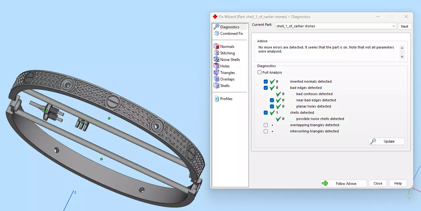 CARTIER LOVE Bracelet with the Stones 3d printing model 3D print model_25