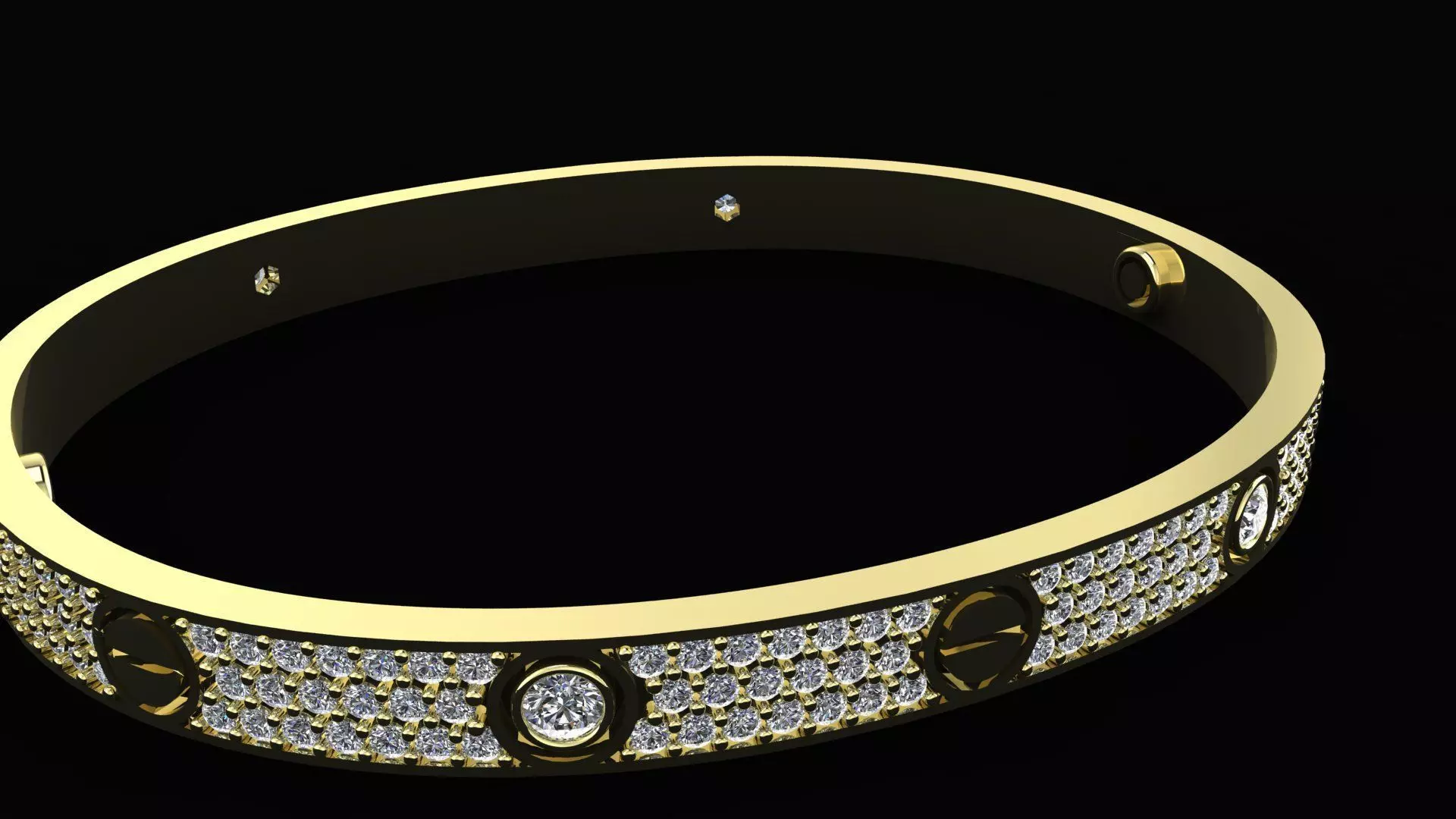 CARTIER LOVE Bracelet with the Stones 3d printing model 3D print model_17