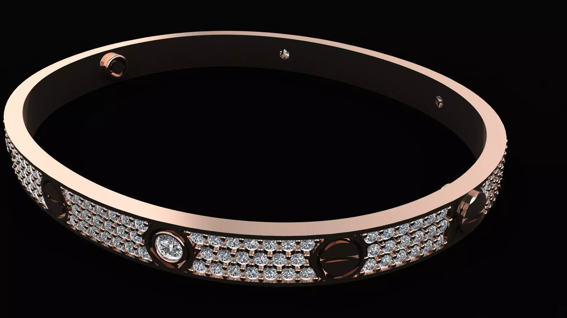 CARTIER LOVE Bracelet with the Stones 3d printing model 3D print model_18