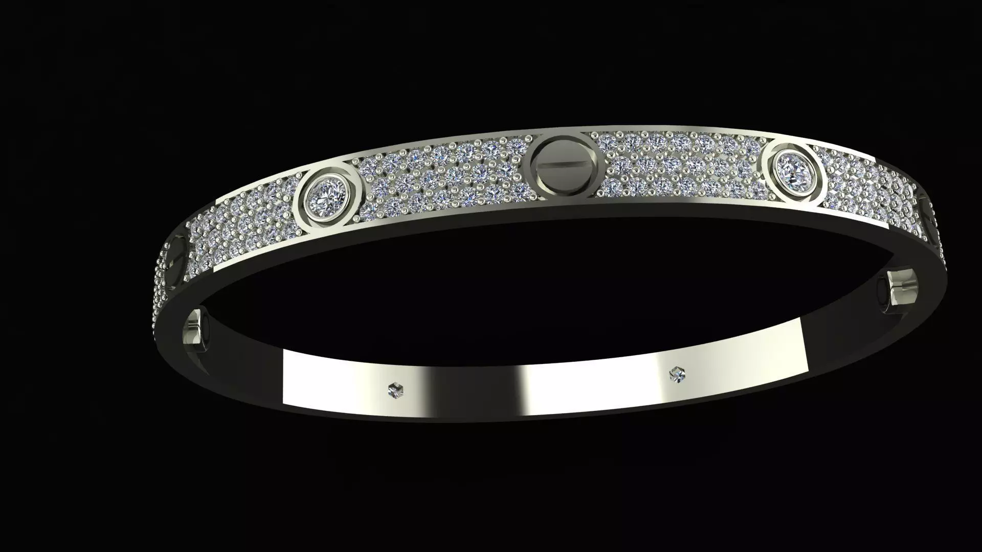 CARTIER LOVE Bracelet with the Stones 3d printing model 3D print model_6