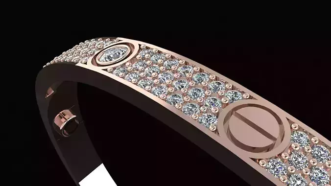 CARTIER LOVE Bracelet with the Stones 3d printing model
