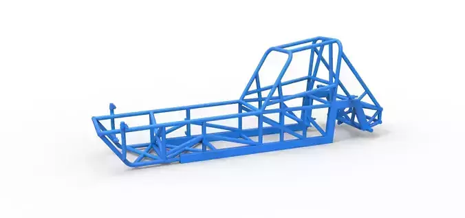 Frame of Vintage Dirt Modified stock car Version 3 Scale 1 to 25