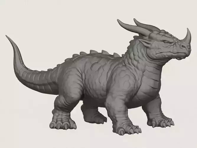 Monster Dino Lizard Print Ready 3D Model