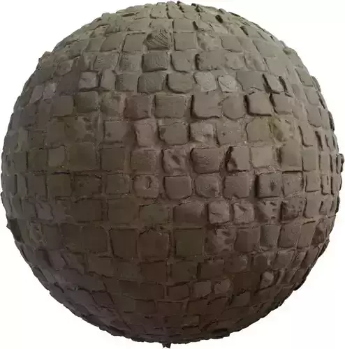 Raised Cobblestone Street With Sand