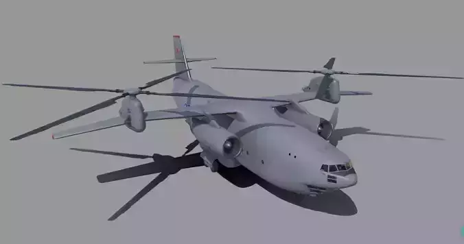Kamov Ka-35 concept helicopter 3D model