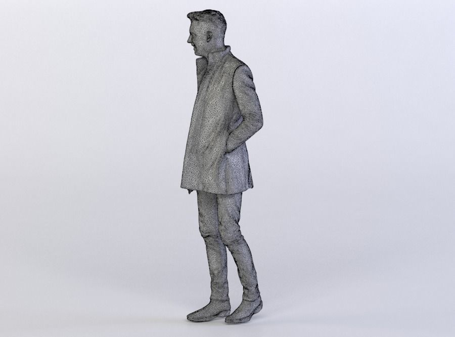Elias 0379 Man in a Coat, Arms in Pockets 3D model_5