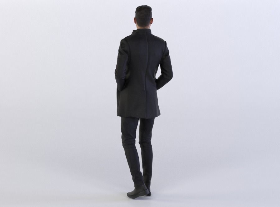 Elias 0379 Man in a Coat, Arms in Pockets 3D model_2