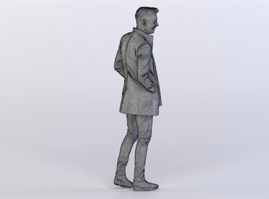 Elias 0379 Man in a Coat, Arms in Pockets 3D model_7
