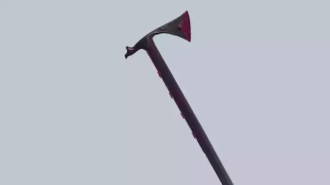 Traditional Walking Axe - Medieval Tool 3D Model