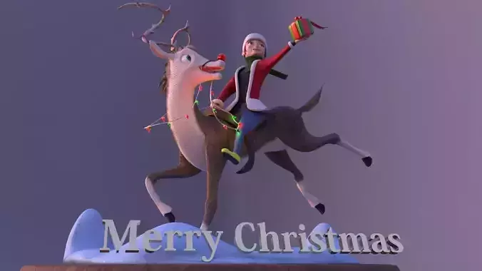 cartoon Christmas card