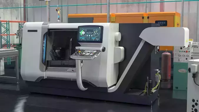 CNC Lathe Universal Turning Center Rigged