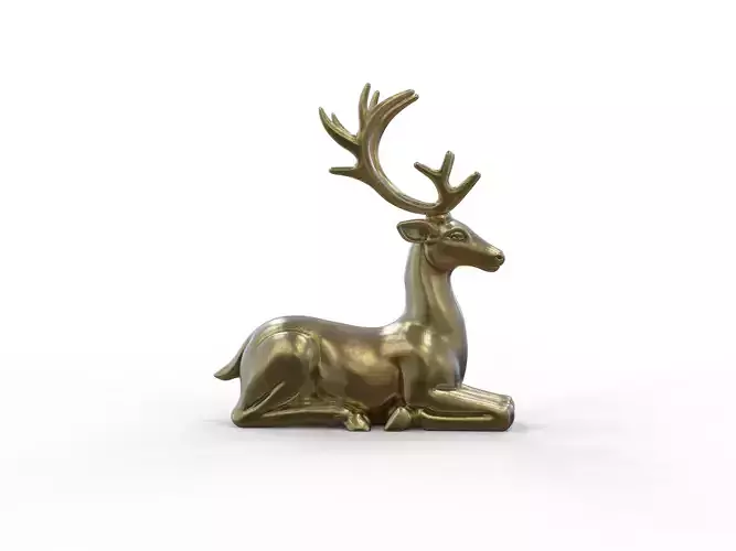 High-Quality Deer Sculpture -  3D Print Ready