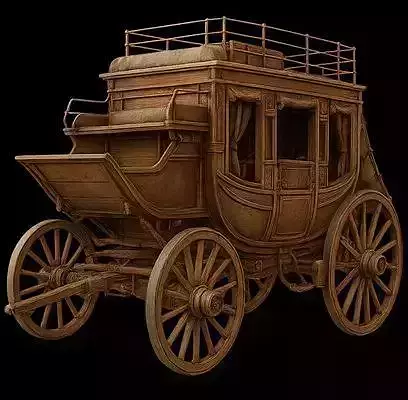 Wild West Stagecoach 1 Printable