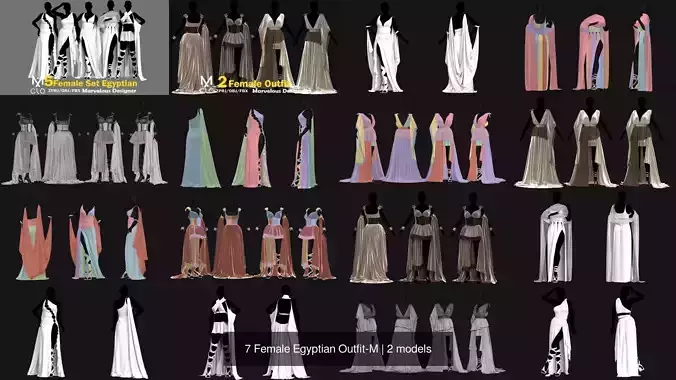 7 Female Egyptian Outfit-M