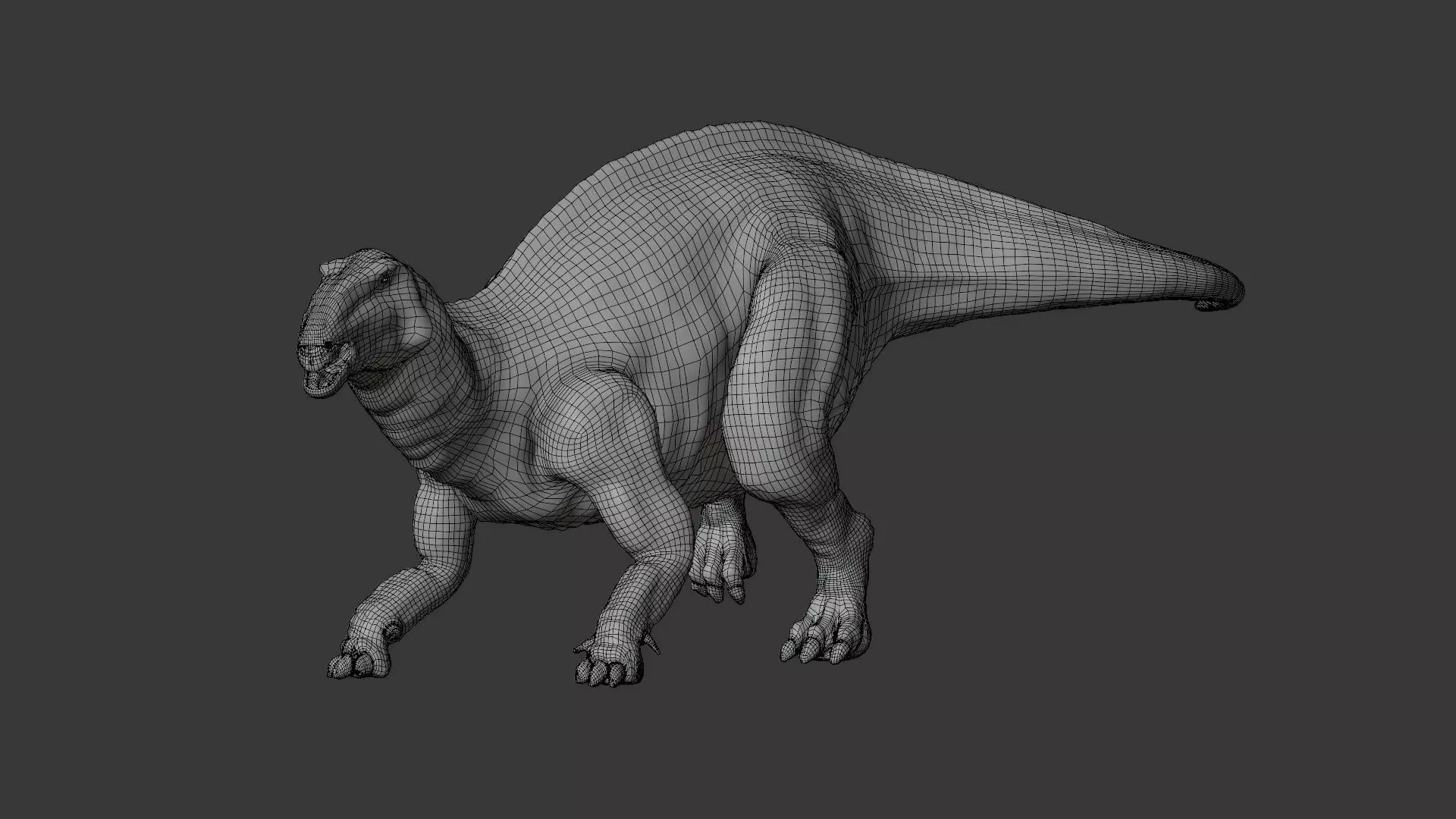 Iguanodon Low-poly 3D model_17