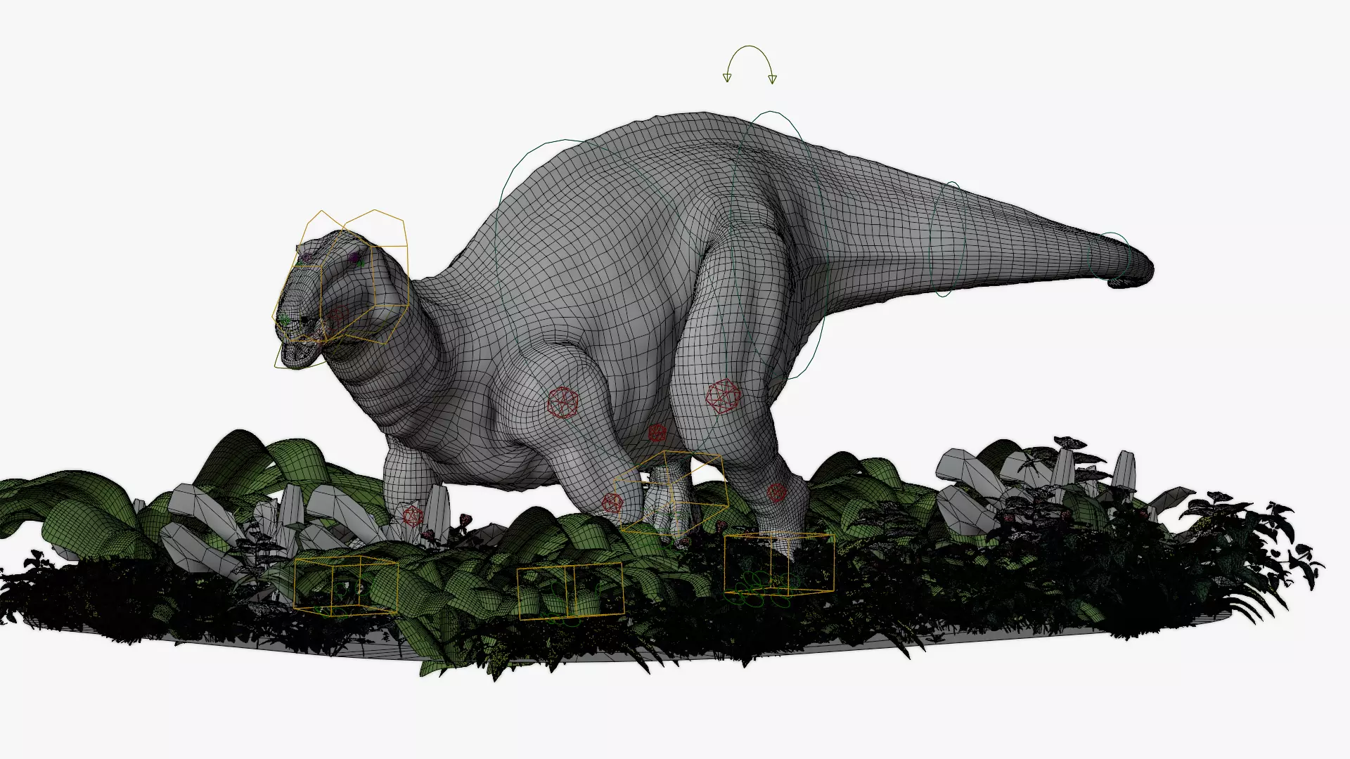 Iguanodon Low-poly 3D model_16