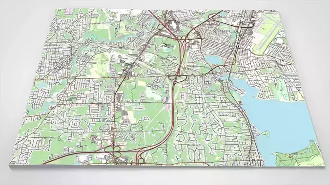 Cityscape Warwick England 3D model