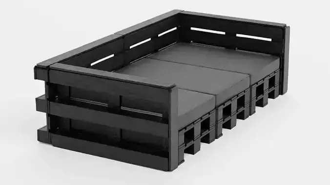 -Pallet Sofa Black-