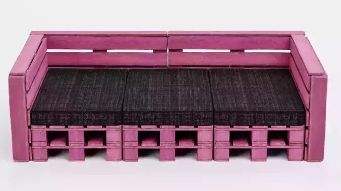 -Pallet Sofa Pink-