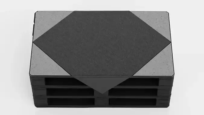 Pallet Table - Black Lounge Furniture 3D model 6