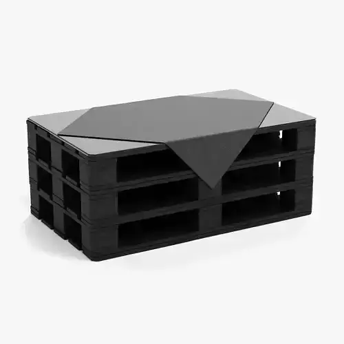 Pallet Table - Black Lounge Furniture 3D model