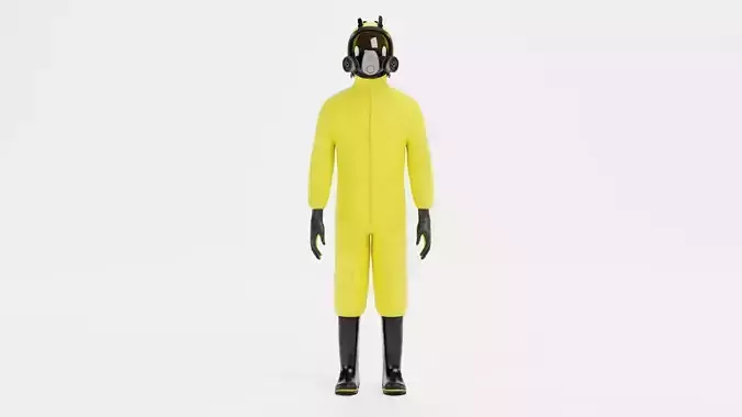 Protective Suit V1 - Yellow Hazmat Safety Coverall