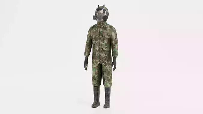 Protective Suit V4 - Weathered Camouflage Hazmat Safety Coverall
