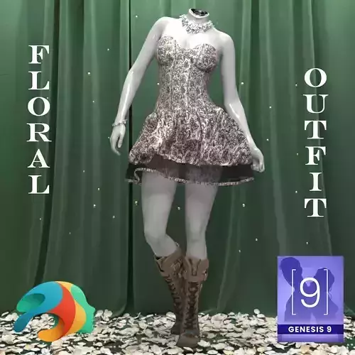Floral Outfit for Genesis 9