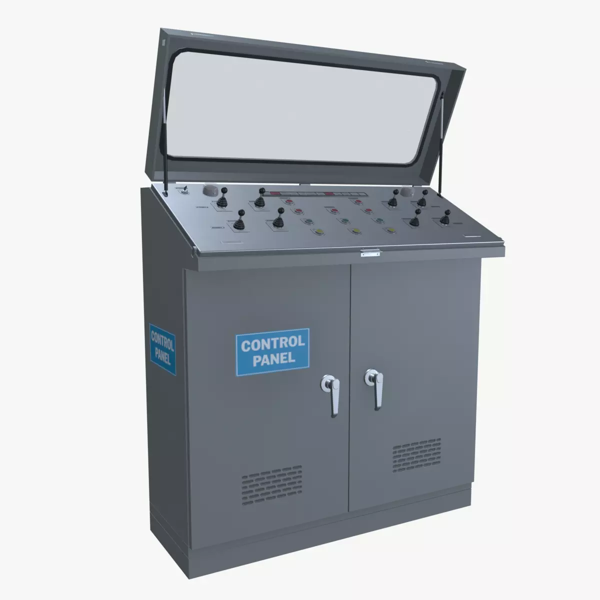 Control panel Low-poly 3D model