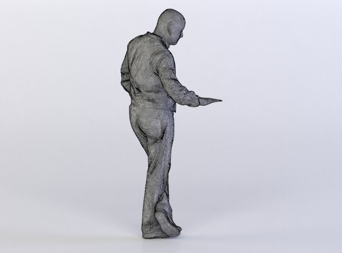 Steve 0002 Man leaning on an invisible table