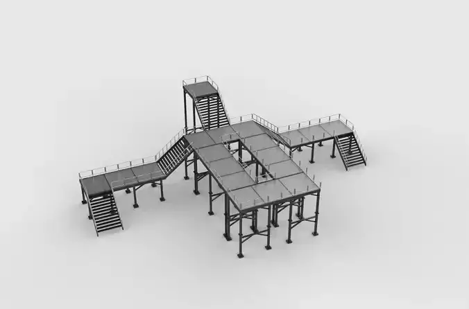 Modular stairs and gantry