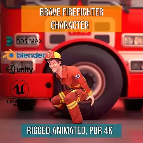 Brave Firefighter Character model pack