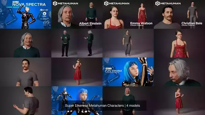 Super Likeness Metahuman Characters