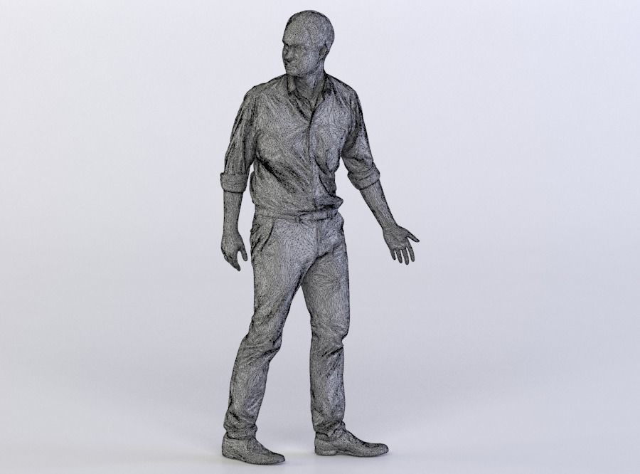 Max 0066 Man walking away 1 3D model_4