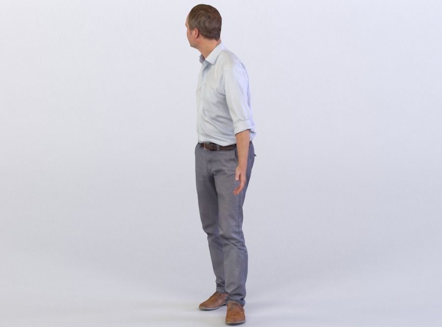 Max 0066 Man walking away 1 3D model_1