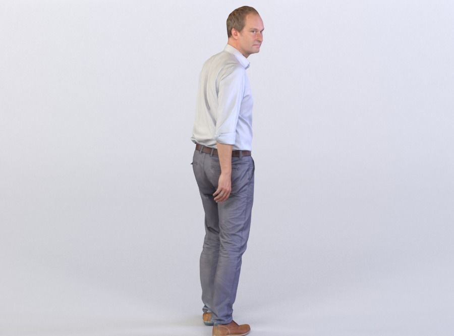 Max 0066 Man walking away 1 3D model_3