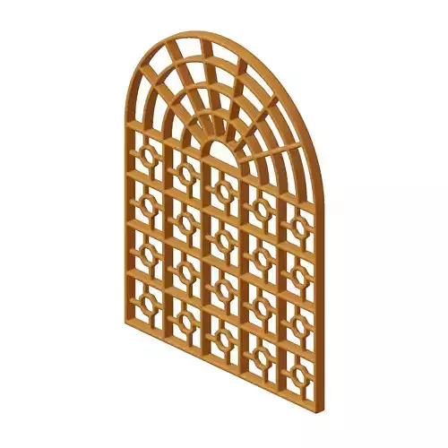 Plastic Exquisite Arch Window Grill Toy