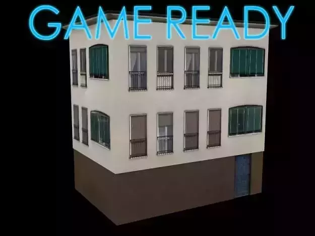 Building mincio 2 low poly Free low-poly 3D model