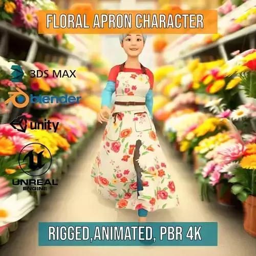 Floral Apron Character model pack