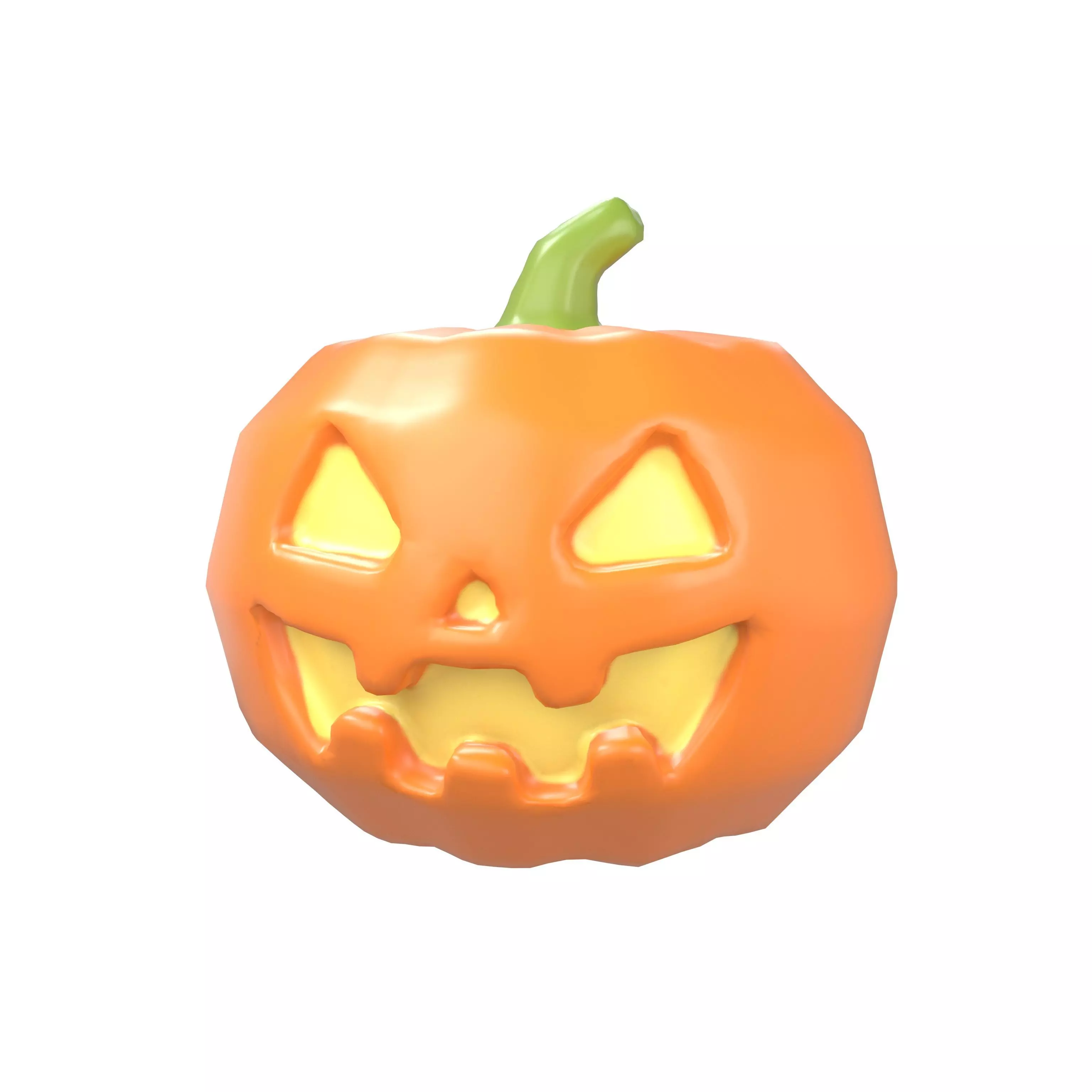 Halloween Pumpkin v5 001 Low-poly 3D model