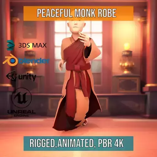 Peaceful Monk Robe model pack