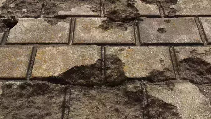 Damaged Concrete Wall 8K PBR Texture