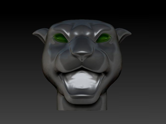 Panther Head printable 3D Model 3D printable MAX OBJ 3DM MTL - CGTrader.com