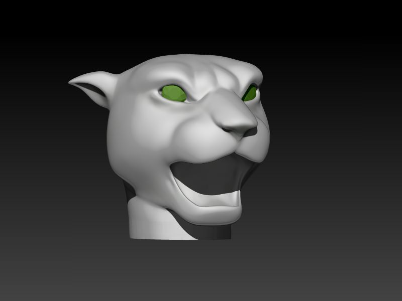 Panther Head printable 3D Model 3D printable .max .obj .3dm .mtl ...