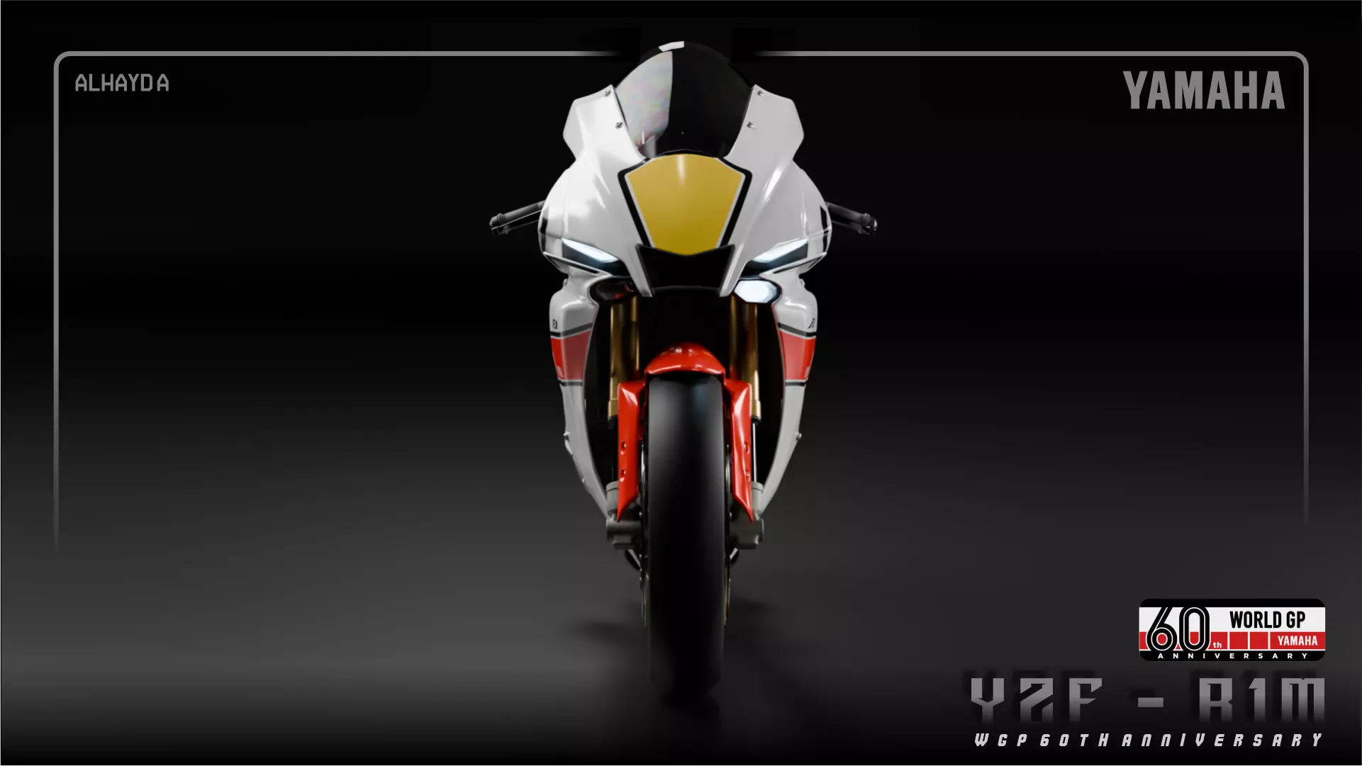 3D model 2022 Yamaha YZF-R1 WGP 60th Anniversary Edition VR / AR