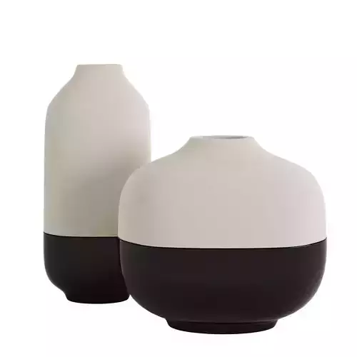 Two tone ceramic design vase
