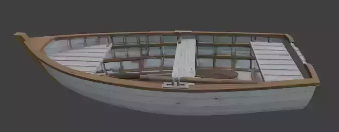 Wooden Boat 3d Model Small Boat Fish Boat