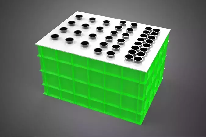 VERTICAL AEROPONIC FARMING PLANT GROWTH CHAMBER BOX HOLES MODULE