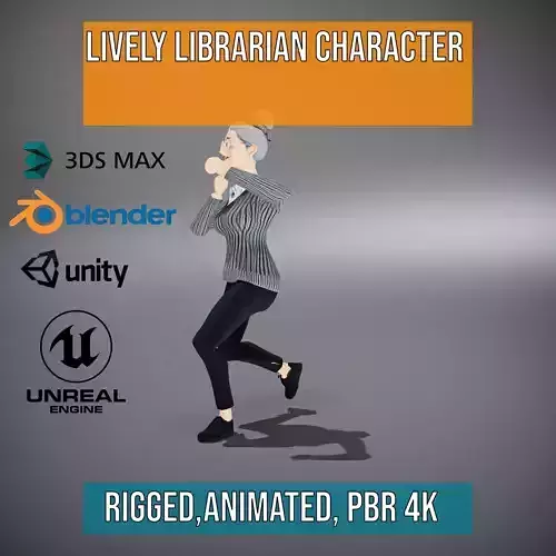 Lively Librarian Character model pack